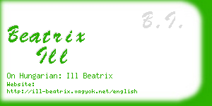 beatrix ill business card